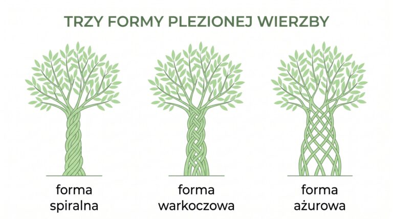 formy wierzb plecionych infografika
