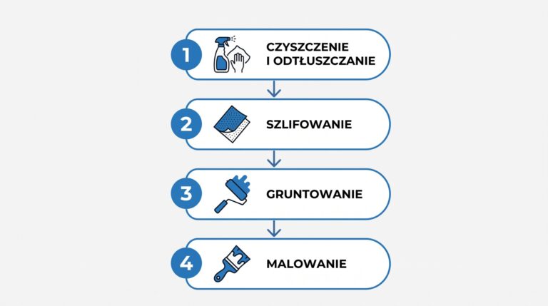 przygotowanie mebli do malowania kroki
