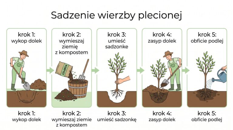 sadzenie wierzby plecionej krok po kroku