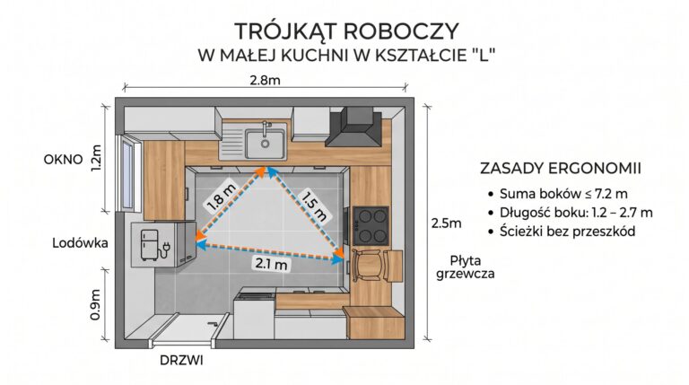trojkat roboczy kuchnia blok