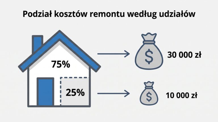 wspolwlasnosc domu podzial kosztow remontu
