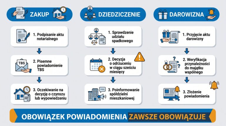 infografika 3 scenariusze tbs kupno spadek darowizna